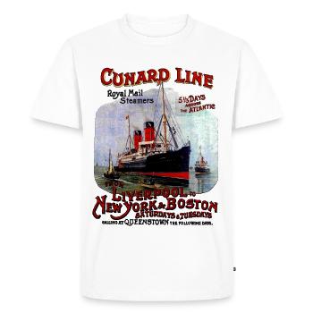 PAQUEBOT TRANSATLANTIQUE CREA LOUIS RUNEMBERG - T-shirt Premium bio Homme - blanc - Devant - Nico (187cm)