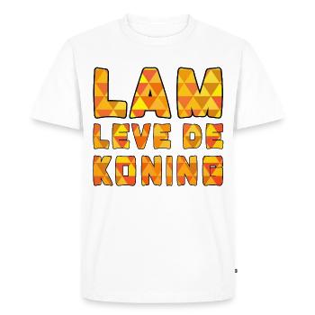 Agneau vit le roi! Orange du Jour du Roi ci-dessus # - T-shirt Premium bio Homme - blanc - Devant - Nico (187cm)