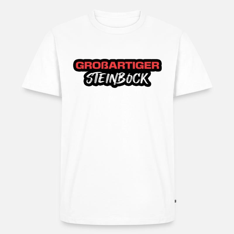Tierkreis Horoskop Steinbock Statement Astrologie - Männer Premium Bio T-Shirt - Weiß
