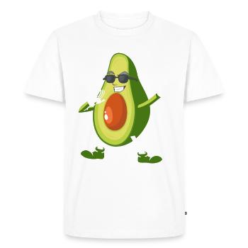Funny Dabbing Avocado Abacate Aguacate For Vegan F - Men's Premium Organic T-Shirt - white - Front - Nico (187cm)