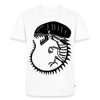 Squelette de monstre extraterrestre noir - T-shirt Premium bio Homme - blanc - Devant - Nico (187cm)