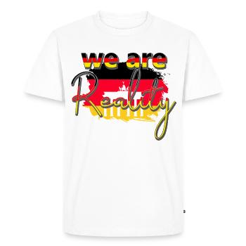 Nous sommes la réalité - Porte de Brandebourg - T-shirt Premium bio Homme - blanc - Devant - Nico (187cm)