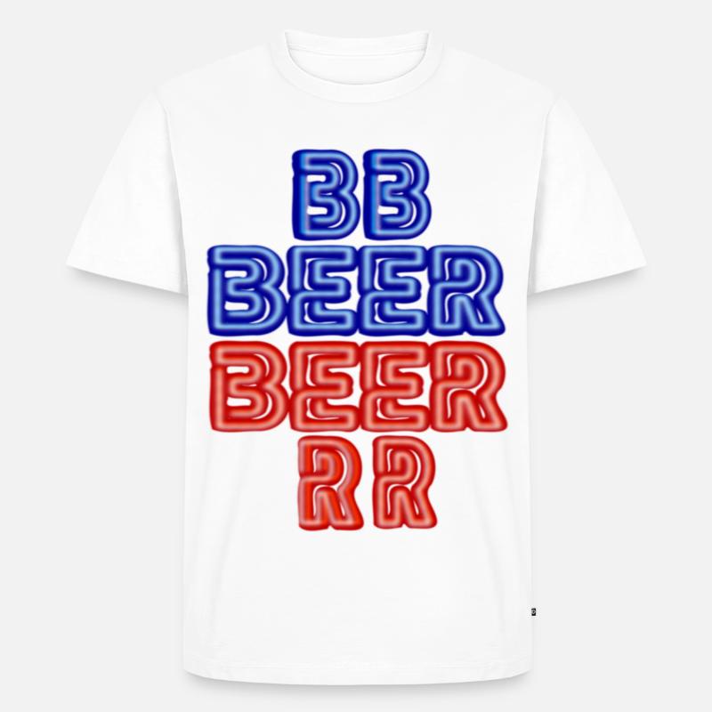 BIER - Männer Premium Bio T-Shirt - Weiß