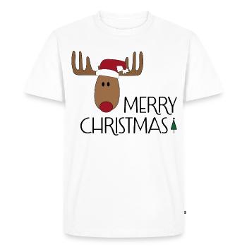 Merry Christmas - Men's Premium Organic T-Shirt - white - Front - Nico (187cm)