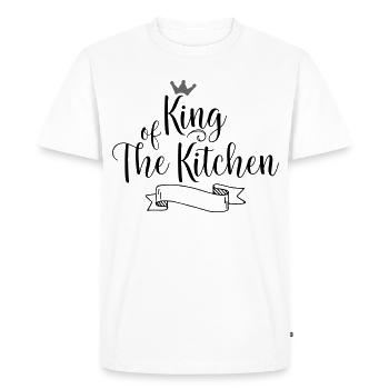 King of the Kitchen - Men's Premium Organic T-Shirt - white - Front - Nico (187cm)