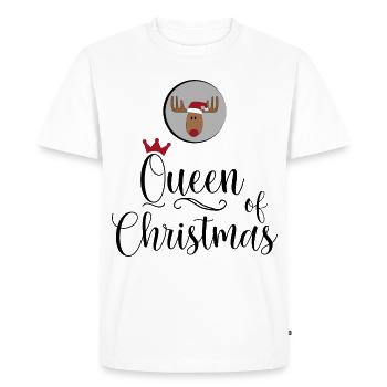 Queen of Christmas - Men's Premium Organic T-Shirt - white - Front - Nico (187cm)