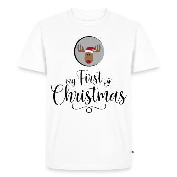 my first Christmas - Men's Premium Organic T-Shirt - white - Front - Nico (187cm)