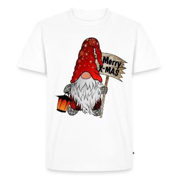 Noël Nain Noël Gnome Joyeux Noël - T-shirt Premium bio Homme - blanc - Devant - Nico (187cm)
