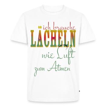 I need a smile like air to - positive - Men's Premium Organic T-Shirt - white - Front - Nico (187cm)