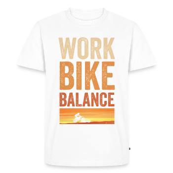 MX Vélo Enduro Travail Vélo Equilibre Motocross - T-shirt Premium bio Homme - blanc - Devant - Nico (187cm)