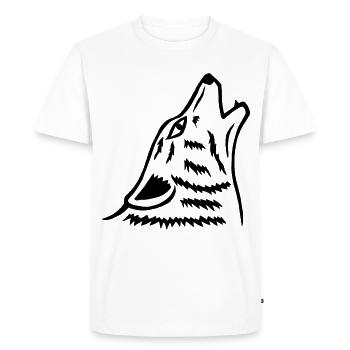 The Howl of the Black Wolf - Men's Premium Organic T-Shirt - white - Front - Nico (187cm)