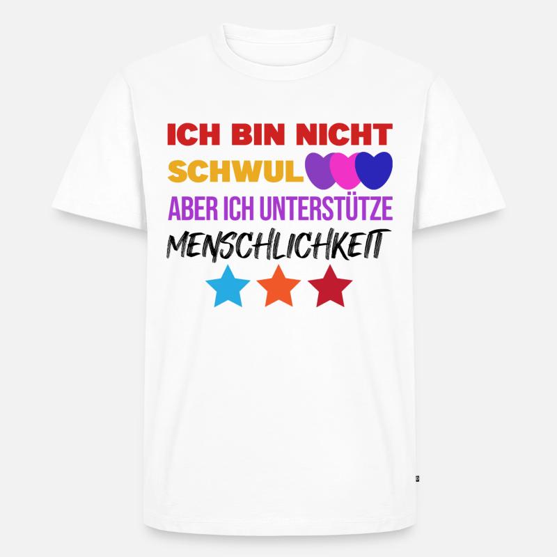 Lesbisch Lgbt Gleichberechtigung Statement Herz - Männer Premium Bio T-Shirt - Weiß