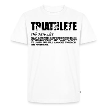 Triathlon Definition - Men's Premium Organic T-Shirt - white - Front - Nico (187cm)
