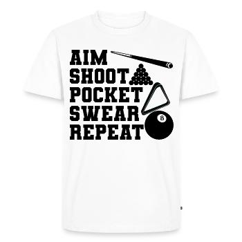 Viser Shoot Sink Répéter - T-shirt Premium bio Homme - blanc - Devant - Nico (187cm)