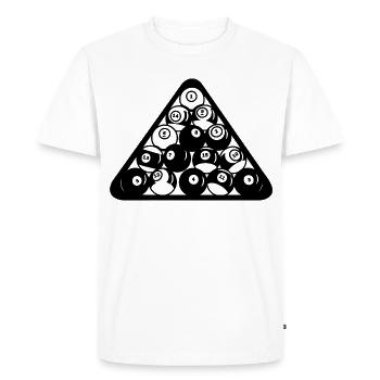 Billiard Triangle - Men's Premium Organic T-Shirt - white - Front - Nico (187cm)