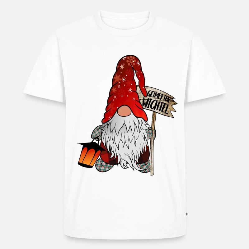 Geimpfter Wichtel - Männer Premium Bio T-Shirt - Weiß
