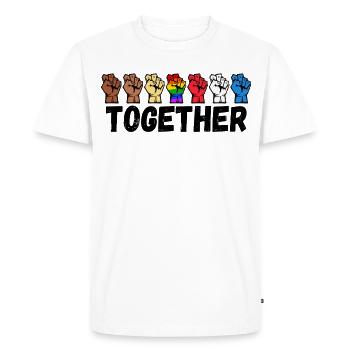 Proud Lgbt Saying Pride Gay Relationship Gay - Men's Premium Organic T-Shirt - white - Front - Nico (187cm)