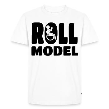 Chaque personne en fauteuil roulant est un modèle* - T-shirt Premium bio Homme - blanc - Devant - Nico (187cm)