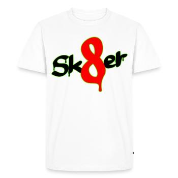 Sk8er - T-shirt Premium bio Homme - blanc - Devant - Nico (187cm)