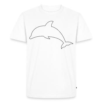 Dauphin - T-shirt Premium bio Homme - blanc - Devant - Nico (187cm)