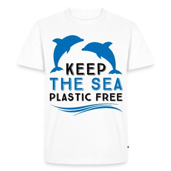 Protection de l’environnement en mer - T-shirt Premium bio Homme - blanc - Devant - Nico (187cm)