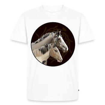 Jumeaux dans le Cercle Mandala - T-shirt Premium bio Homme - blanc - Devant - Nico (187cm)