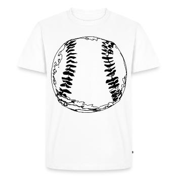 Baseball Ball - Men's Premium Organic T-Shirt - white - Front - Nico (187cm)