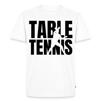 Table tennis player - Men's Premium Organic T-Shirt - white - Front - Nico (187cm)
