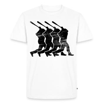Batte de baseball - T-shirt Premium bio Homme - blanc - Devant - Nico (187cm)