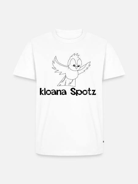 kloana Spotz-kleiner Spatz,Austrian dialect - Men's Premium Organic T-Shirt - white
