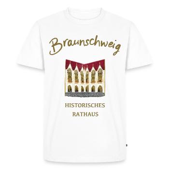 Braunschweig Town Hall, Lower Saxony - Men's Premium Organic T-Shirt - white - Front - Nico (187cm)