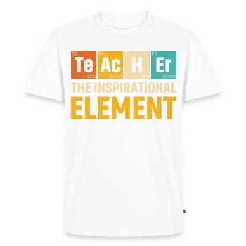 Enseignant L’élément inspirant Enseignant - T-shirt Premium bio Homme - blanc - Devant - Nico (187cm)