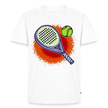 Racket Padel Training Sport Balls Leisure - Men's Premium Organic T-Shirt - white - Front - Nico (187cm)