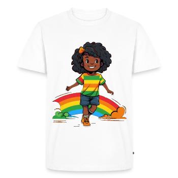 Vibrant Rainbow Kids Design - T-shirt Premium bio Homme - blanc - Devant - Nico (187cm)