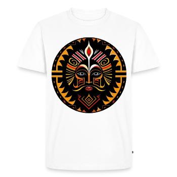 Africa Totem tribal tatouage - T-shirt Premium bio Homme - blanc - Devant - Nico (187cm)