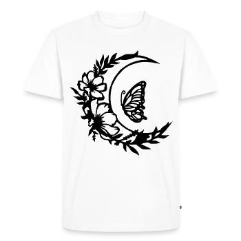 Fleurs de lune (noir) - T-shirt Premium bio Homme - blanc - Devant - Nico (187cm)