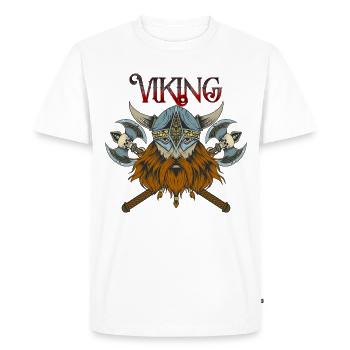 Viking - Men's Premium Organic T-Shirt - white - Front - Nico (187cm)