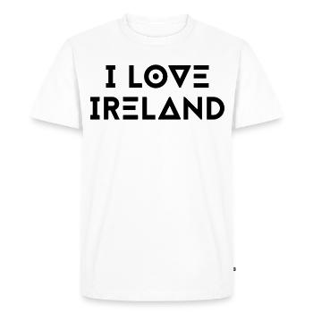 J’AIME L’IRLANDE - T-shirt Premium bio Homme - blanc - Devant - Nico (187cm)