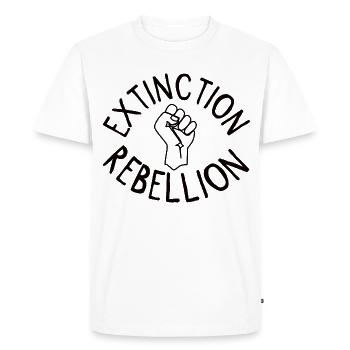 Extinction Rebellion Faust - T-shirt Premium bio Homme - blanc - Devant - Nico (187cm)