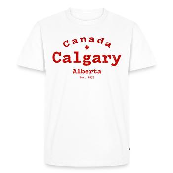 Vintage Calgary, Canada - T-shirt Premium bio Homme - blanc - Devant - Nico (187cm)
