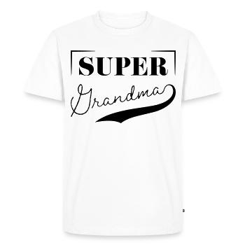 Super Grandma - Men's Premium Organic T-Shirt - white - Front - Nico (187cm)