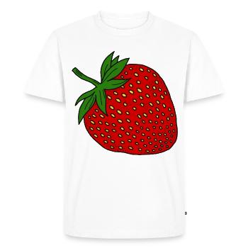 Strawberry - Men's Premium Organic T-Shirt - white - Front - Nico (187cm)