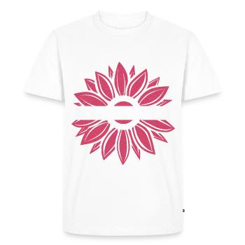 Sensibilisation au myélome multiple Bourgogne Sunflowe - T-shirt Premium bio Homme - blanc - Devant - Nico (187cm)