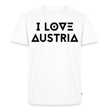 I LOVE AUSTRIA - Men's Premium Organic T-Shirt - white - Front - Nico (187cm)