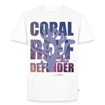 Coral Defender Crew by .NEMO - T-shirt Premium bio Homme - blanc - Devant - Nico (187cm)