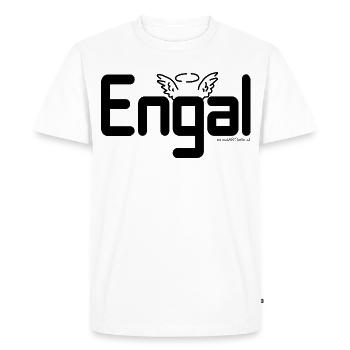 Engal - Engerl, Austrian dialect, Gift - Men's Premium Organic T-Shirt - white - Front - Nico (187cm)