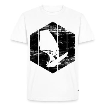 Croquis de planche à voile - T-shirt Premium bio Homme - blanc - Devant - Nico (187cm)