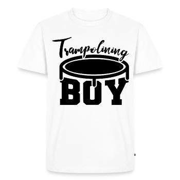 Funny trampoline jumper - Men's Premium Organic T-Shirt - white - Front - Nico (187cm)
