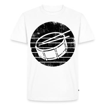 Tambour latéral - T-shirt Premium bio Homme - blanc - Devant - Nico (187cm)