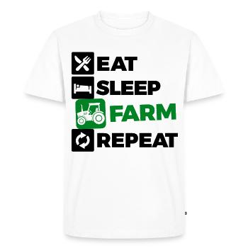 Motor Vehicle Tractor Statement Arable Farming Organic Farmer - Men's Premium Organic T-Shirt - white - Front - Nico (187cm)